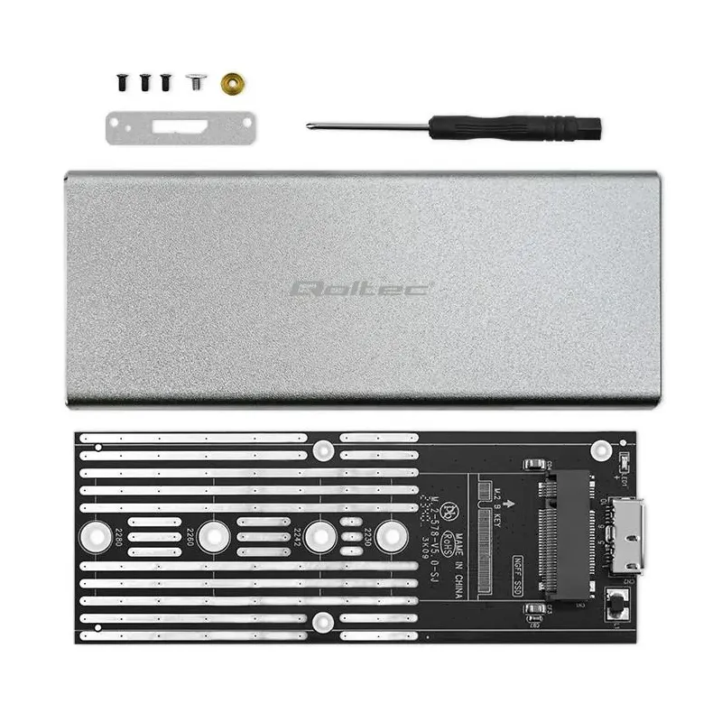 Obudowa/kieszeń Qoltec na dysk M.2 SSD | SATA | NGFF | USB 3.0 | Super