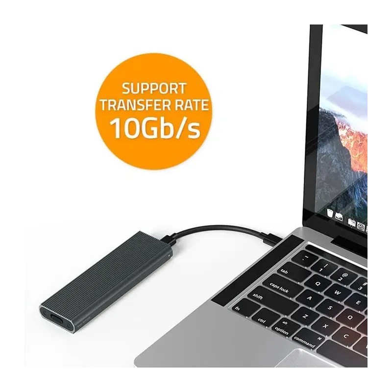 Obudowa/kieszeń Qoltec na dysk M.2 SSD | NVMe | PCIe | USB 3.1 | Super