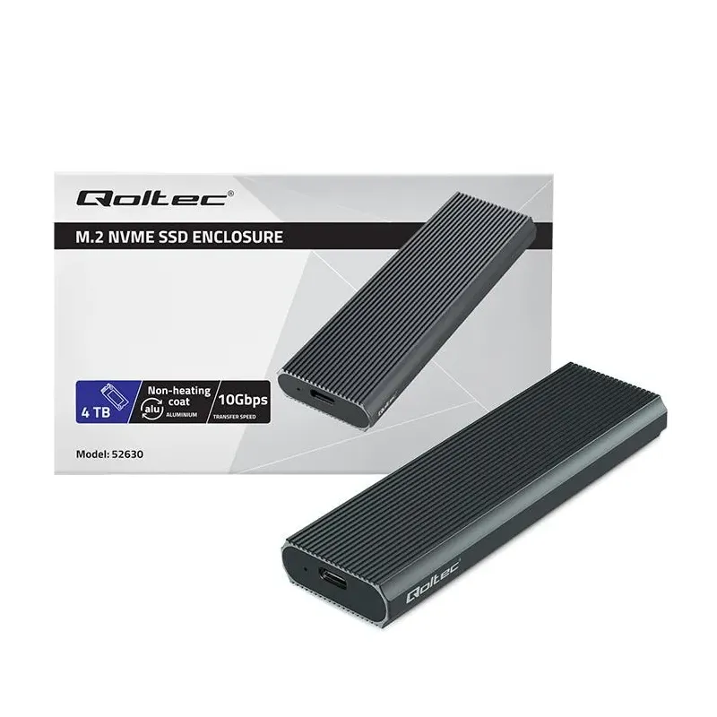 Obudowa/kieszeń Qoltec na dysk M.2 SSD | NVMe | PCIe | USB 3.1 | Super