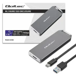 Obudowa/kieszeń Qoltec mini na dysk M.2 SSD | NVMe | PCIe | USB 3.1 | Super