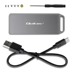 Obudowa/kieszeń Qoltec mini na dysk M.2 SSD | NVMe | PCIe | USB 3.1 | Super
