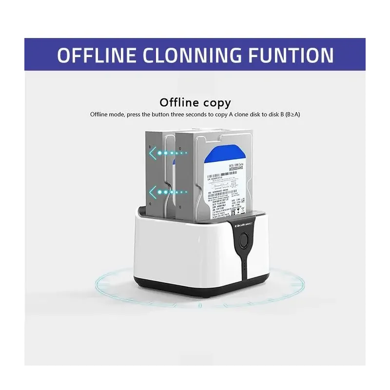 Stacja dokująca Qoltec do dysków HDD SSD 2.5" 3.5" | SATA III | USB 3.0 |