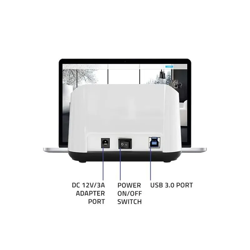 Stacja dokująca Qoltec do dysków HDD SSD 2.5" 3.5" | SATA III | USB 3.0 |