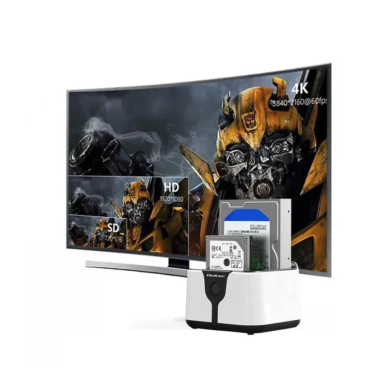 Stacja dokująca Qoltec do dysków HDD SSD 2.5" 3.5" | SATA III | USB 3.0 |