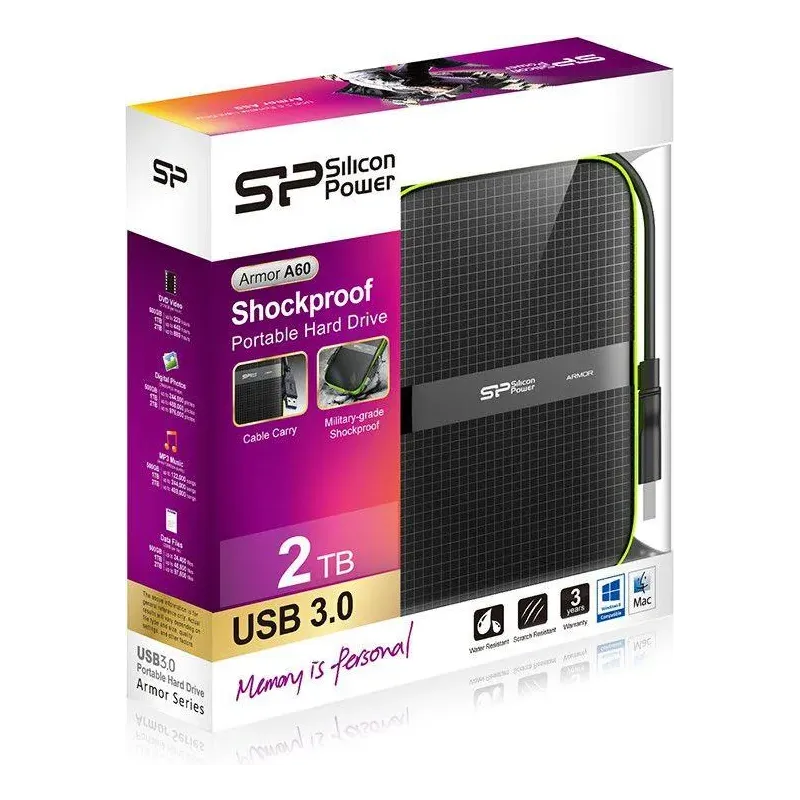 Dysk zewnętrzny Silicon Power ARMOR A60 2TB 2,5" USB 3.0