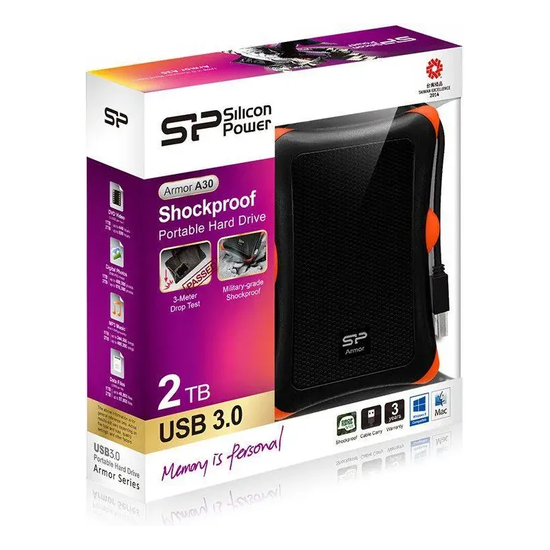 Dysk zewnętrzny Silicon Power ARMOR A30 2TB 2,5" 5400 USB 3.0 BLACK /