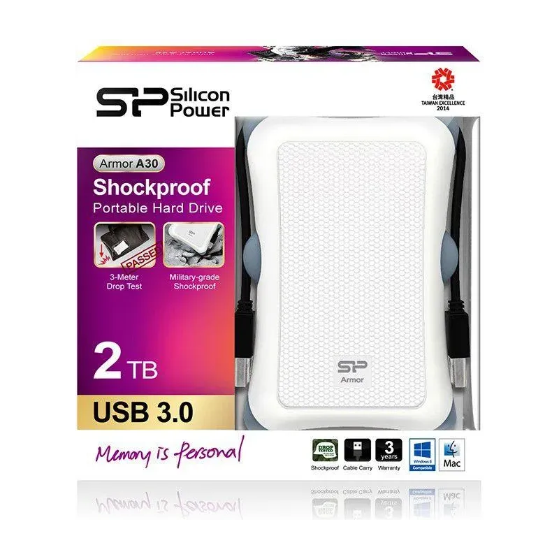 Dysk zewnętrzny Silicon Power ARMOR A30 2TB 2,5" 5400 USB 3.0 WHITE /