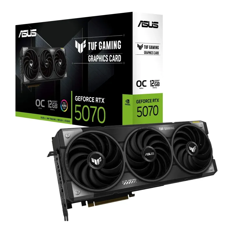 Karta VGA Asus GeForce RTX 5070 TUF-RTX5070-O12G-GAMING OC 12GB GDDR7