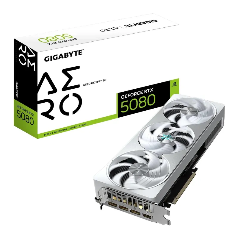 Karta VGA Gigabyte GeForce RTX 5080 AERO OC SFF 16G 16GB GDDR7 256bit