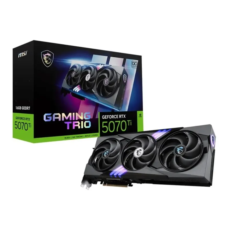 Karta VGA MSI GeForce RTX 5070 Ti 16G GAMING TRIO OC 16GB GD… | PartsPC.pl