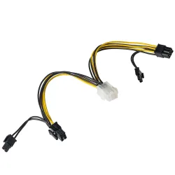 Kabel adapter Akyga AK-CA-55 PCI Express 6 pin (F) / 2x 8 (6+2) pin (M)