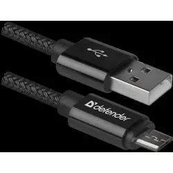 Kabel USB Defender AM-micro BM 1m 2,1A czarny