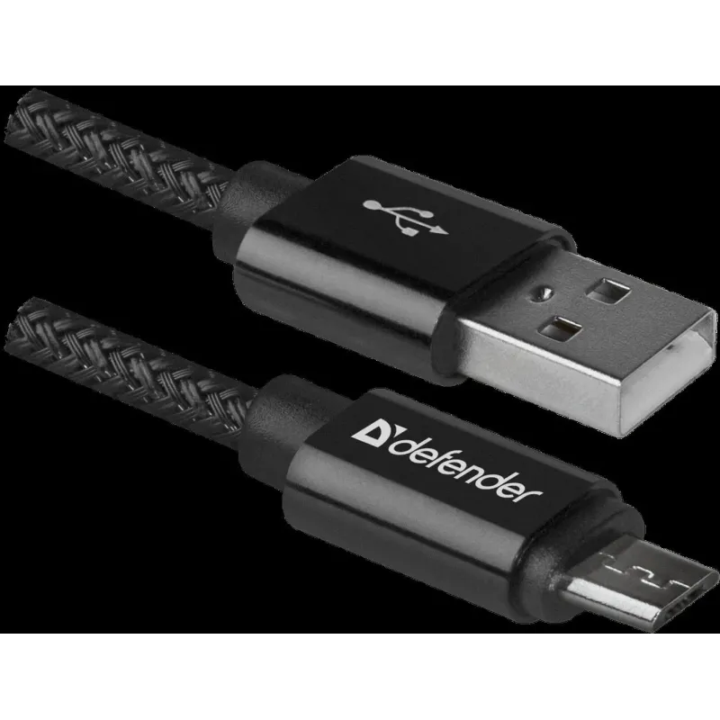 Kabel USB Defender AM-micro BM 1m 2,1A czarny