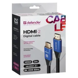 Kabel HDMI-HDMI Defender 3m v2.1 M/M 8k