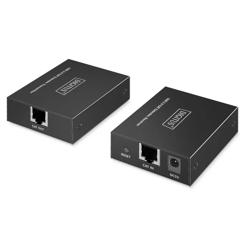 Przedłużacz/Extender DIGITUS USB 2.0 po skrętce kat.6 do 150m, 4x USB-A do