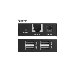 Przedłużacz/Extender DIGITUS USB 2.0 po skrętce kat.6 do 150m, 4x USB-A do
