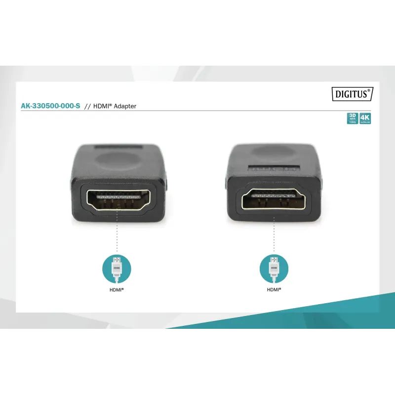 Adapter DIGITUS HDMI HDMI A/Ż - HDMI A/Ż