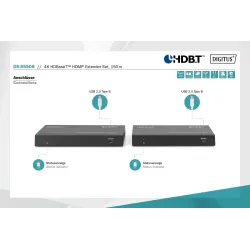Przedłużacz/Extender DIGITUS HDMI HDBaseT 150m po Cat.5e/6/7 4K 60Hz PoC