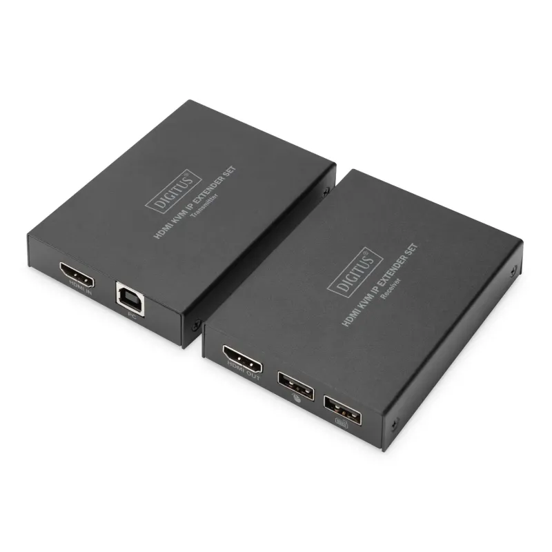 Przedłużacz/Extender DIGITUS KVM HDMI+USB 150m po Cat.5e UTP/IP 1080p FHD