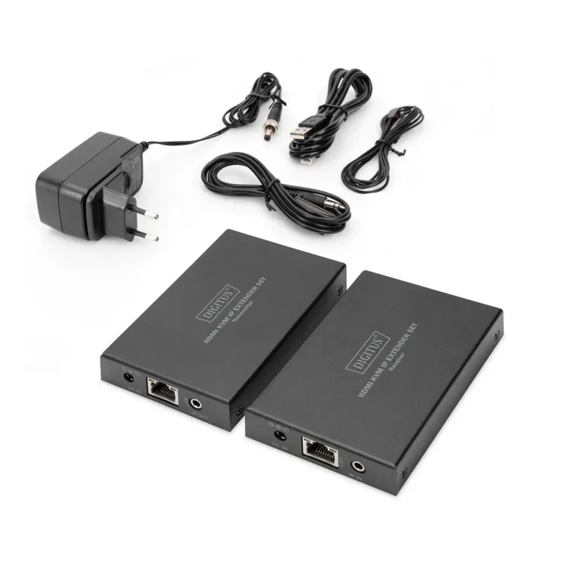 Przedłużacz/Extender DIGITUS KVM HDMI+USB 150m po Cat.5e UTP/IP 1080p FHD
