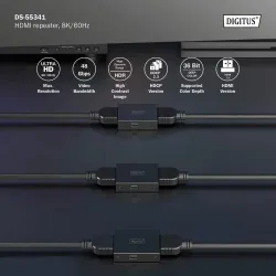 Wzmacniacz sygnału/Repeater DIGITUS HDMI 2.1 8K60Hz 10m, | PartsPC.pl