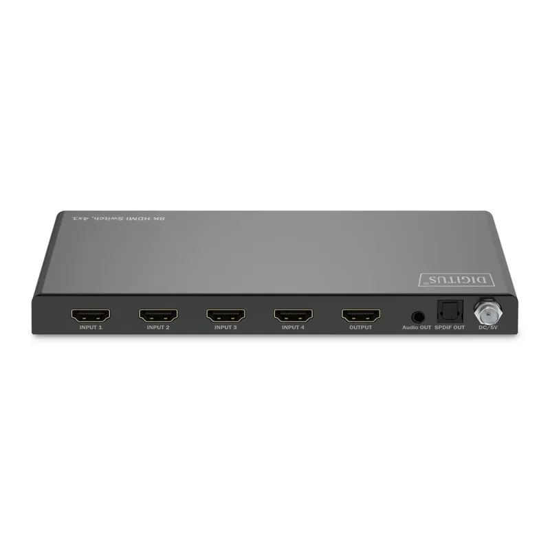 Przełącznik/Switch DIGITUS HDMI 4x1, 8K/60Hz (4:4:4) z HDR, 48 Gbps, HDCP
