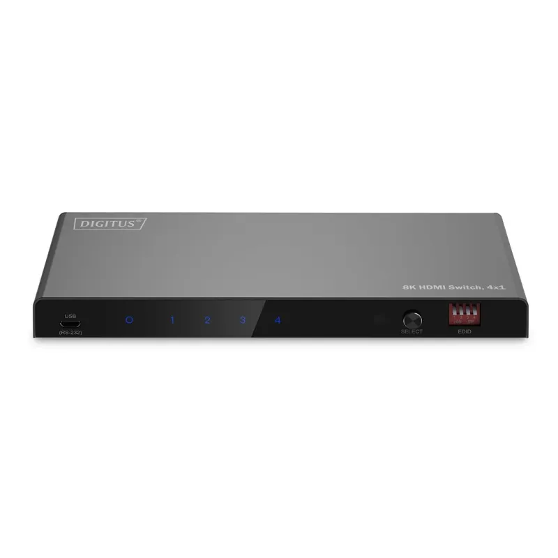 Przełącznik/Switch DIGITUS HDMI 4x1, 8K/60Hz (4:4:4) z HDR, 48 Gbps, HDCP