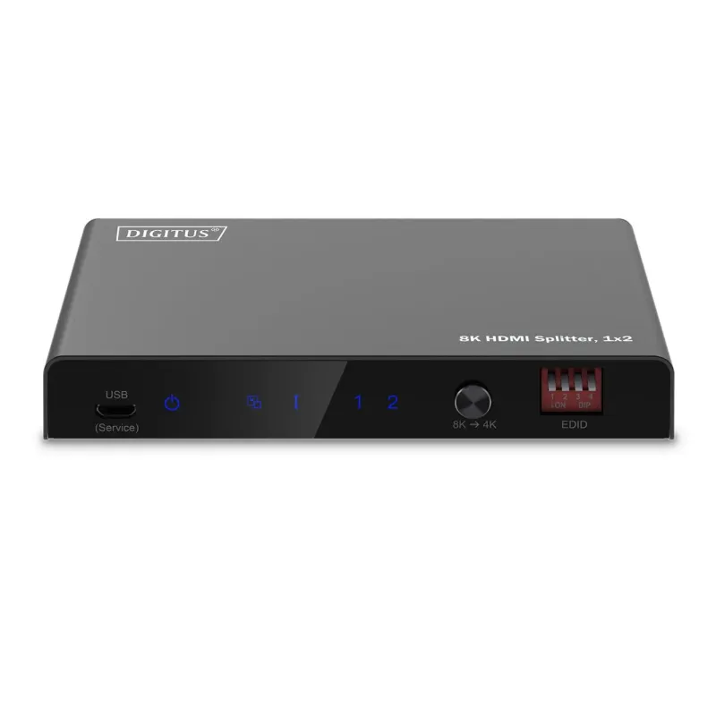 Rozdzielacz/Splitter DIGITUS HDMI 1x2, 8K/60Hz (4:4:4) z HDR, 48 Gbps, HDCP