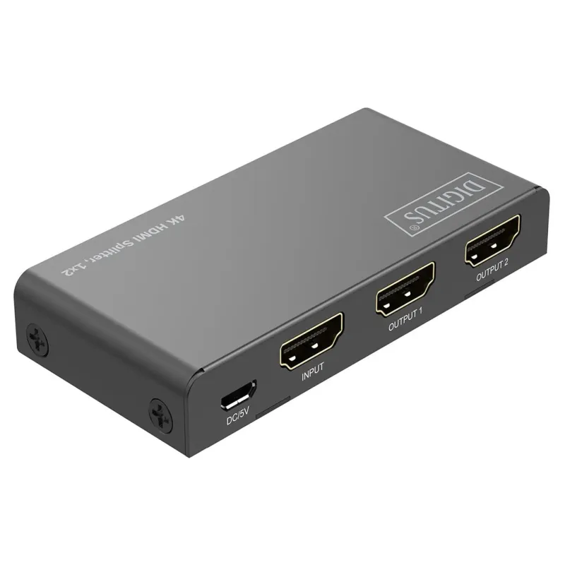 Rozdzielacz/Splitter DIGITUS HDMI 1x2, 4K/60Hz UHD z HDR, 18 Gbps, HDCP
