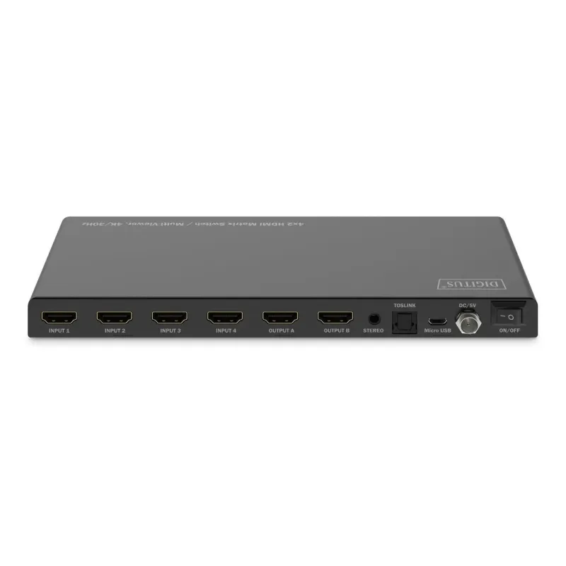 Przełącznik/Matrix DIGITUS HDMI 4/2-porty 4K/30Hz UHD HDCP 1.4 audio z