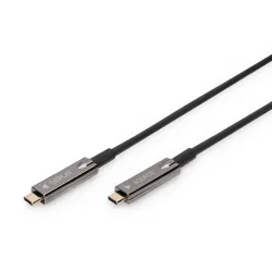 Kabel DIGITUS połączeniowy hybrydowy AOC Audio-Video 4K60Hz USB Typ C - Typ
