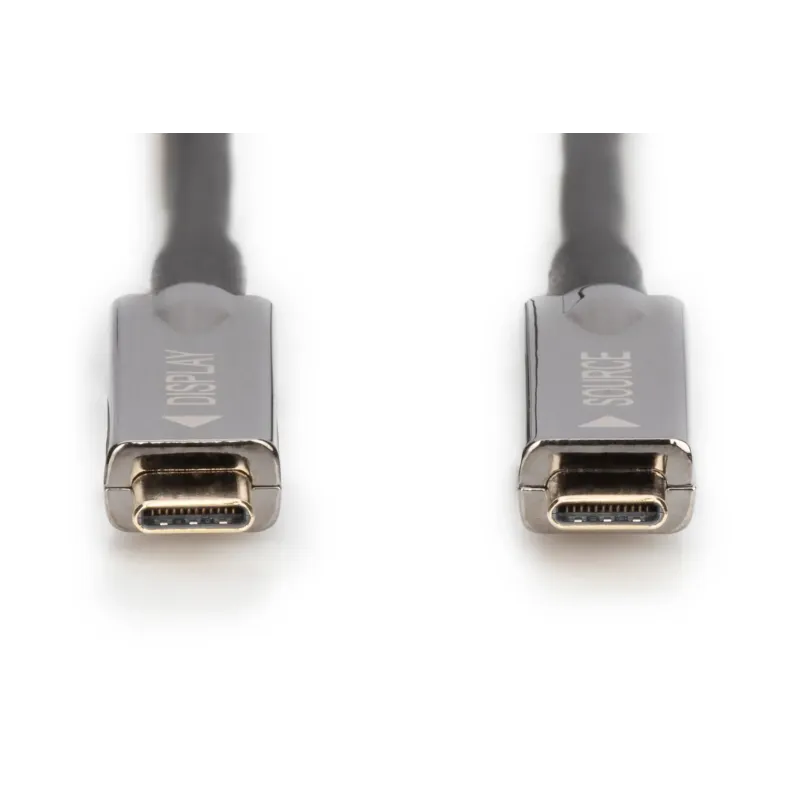 Kabel DIGITUS połączeniowy hybrydowy AOC Audio-Video 4K60Hz USB Typ C - Typ