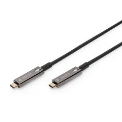 Kabel DIGITUS połączeniowy hybrydowy AOC Audio-Video 4K60Hz USB Typ C - Typ
