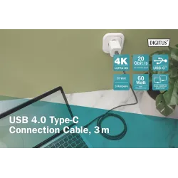 Kabel połączeniowy DIGITUS PREMIUM USB 4.0 Typ USB C/USB C M/M 20Gbps PD