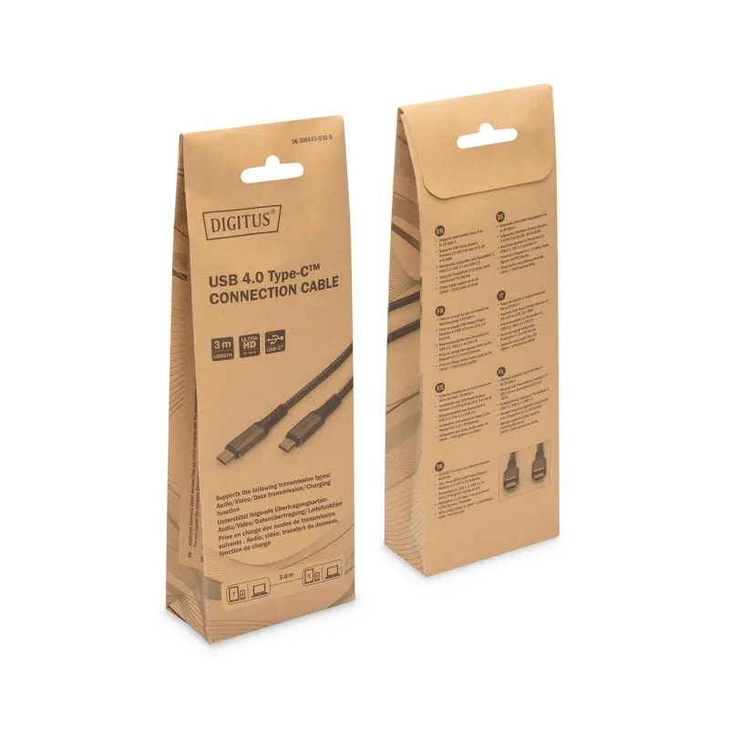 Kabel połączeniowy DIGITUS PREMIUM USB 4.0 Typ USB C/USB C M/M 20Gbps PD