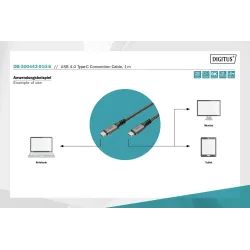 Kabel połączeniowy DIGITUS PREMIUM USB 4.0 Typ USB C/USB C M/M 40Gbps PD
