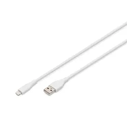 Kabel zasilający DIGITUS silikonowy USB-A - Lightning, USB 2.0 12W,