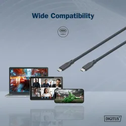 Kabel połączeniowy DIGITUS silikonowy USB-C - USB-C, USB 4 Gen2 20G 8K