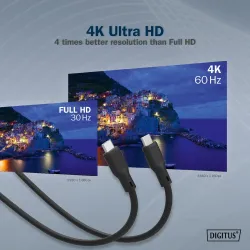 Kabel połączeniowy DIGITUS silikonowy USB-C - USB-C, USB 3.2 Gen1 5G 4K