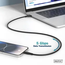 Kabel połączeniowy DIGITUS silikonowy USB-C - USB-C, USB 3.2 Gen1 5G 4K