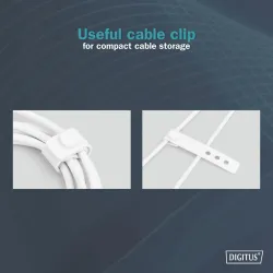 DIGITUS kabel USB-C AK-300340-005-W – Długość: 0,5 m