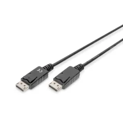 Kabel DisplayPort DIGITUS z zatrzaskami 1080p 60Hz FHD Typ DP/DP M/M czarny