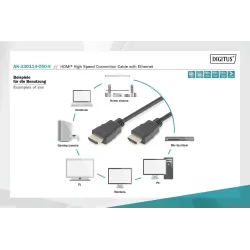 Kabel HDMI DIGITUS AK-330114-050-S Highspeed 1.4 z Eth. HDMI A/HDMI A 5m