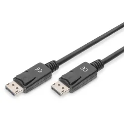Kabel DisplayPort DIGITUS z zatrzaskami 1080p 60Hz FHD Typ DP/DP M/M czarny