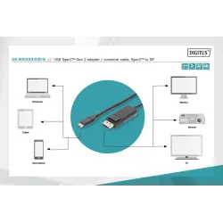 Kabel adapter DIGITUS USB 3.1 Gen 2 SuperSpeed+ Typ USB | PartsPC.pl
