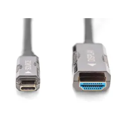 Kabel adapter DIGITUS hybrydowy AOC USB Typ C na HDMI 4K 60Hz 20m