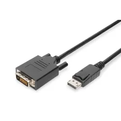 Kabel adapter DIGITUS DisplayPort z zatrzaskiem 1080p 60Hz FHD Typ DP/DVI-D