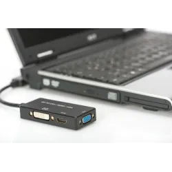 Kabel adapter DIGITUS 3w1 DisplayPort 4K 30Hz/1080p 60Hz DP /