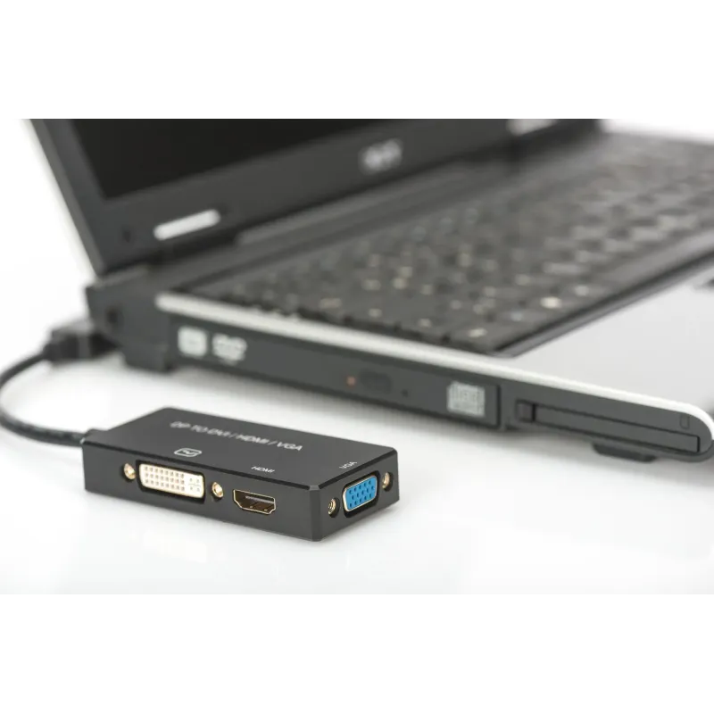 Kabel adapter DIGITUS 3w1 DisplayPort 4K 30Hz/1080p 60Hz DP /
