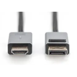 Kabel adapter DIGITUS PREMIUM DisplayPort - HDMI 4K 30Hz DP/HDMI M/M 3m